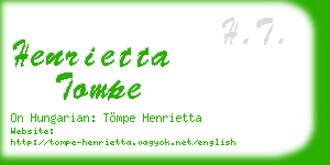 henrietta tompe business card